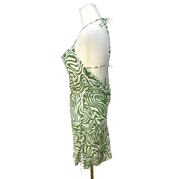 New LE LIS Collection Green Zebra Resort Dress Sleeveless Spaghetti Women’s Sz S - Picture 6 of 12